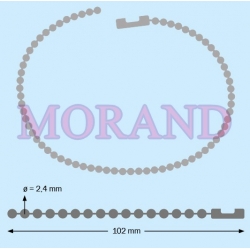 Łańcuszek kulkowy perełkowy reklamowy M 102 2,4 mm