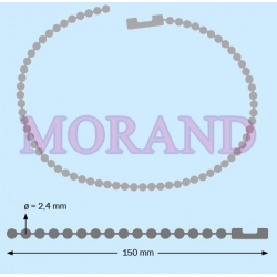 Łańcuszek kulkowy perełkowy reklamowy M 150 2,4 mm