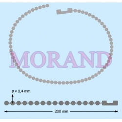 Łańcuszek kulkowy perełkowy reklamowy M 200 2,4 mm