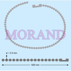 Łańcuszek kulkowy perełkowy reklamowy M 500 2,4 mm