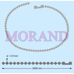 Łańcuszek kulkowy perełkowy reklamowy S 1000 2,4 mm