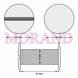 Śruba introligatorska metalowa srebrna 17