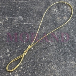 Sznurek elastyczny pętle wiązany złoty 100/200 35/70mm 100szt