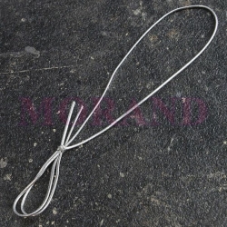Sznurek elastyczny pętle wiązany srebrny 100/200 35/70mm 100szt