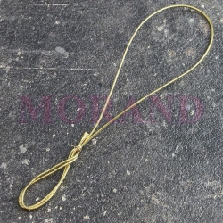 Sznurek elastyczny pętle wiązany złoty 125/250 35/70mm 100szt