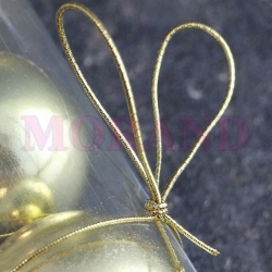 Sznurek elastyczny pętle wiązany złoty 125/250 35/70mm 100szt