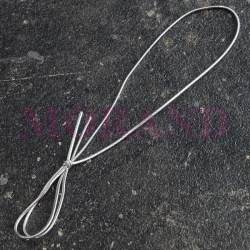 Sznurek elastyczny pętle wiązany srebrny 125/250 35/70mm 100szt