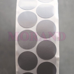 Kółka samoprzylepne z tkaniny srebrne do zaklejania i oznaczania towaru 15 5k