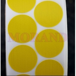 Kółka samoprzylepne z tkaniny żółte do zaklejania i oznaczania towaru 15 5k
