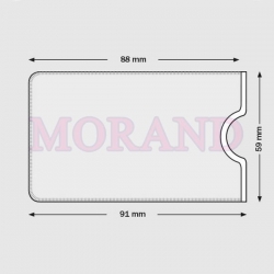 Etui na kartę płatniczą palec pion transparent 91x59