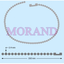 Łańcuszek kulkowy perełkowy reklamowy MA 150 2,4 mm