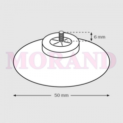 Przyssawka z gwintem fi 50/6