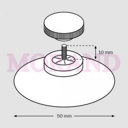 Przyssawka z gwintem fi 50/10 i nakrętką T